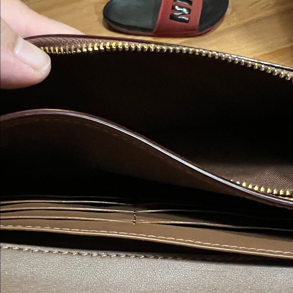 Coach Brown Floral Clutch - Picture 5 of 6